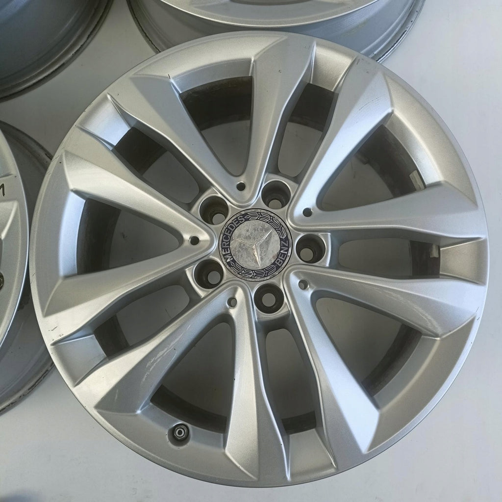4x Alufelge 17 Zoll 7.0" 5x112 48ET Glanz Silber A2054018000 Mercedes-Benz W205 FEL9286873682aw