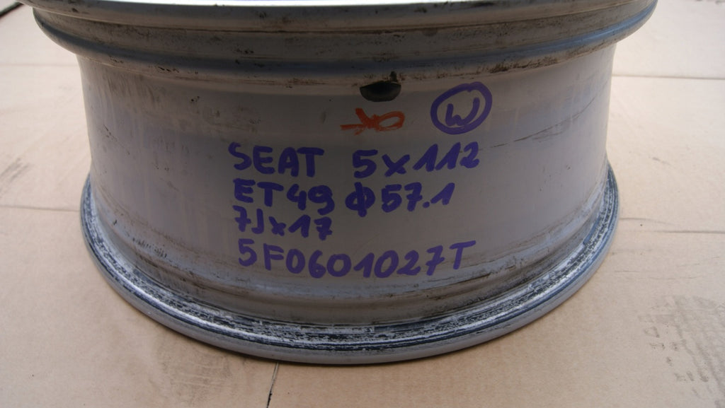 1x Alufelge 17 Zoll 7.0" 5x112 5F0601027T Seat Rim Wheel