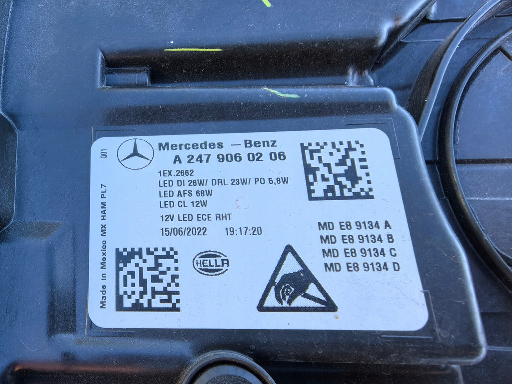 Frontscheinwerfer Mercedes-Benz Glb X247 A2479060206 Full LED Rechts Headlight SCH8914657598pd