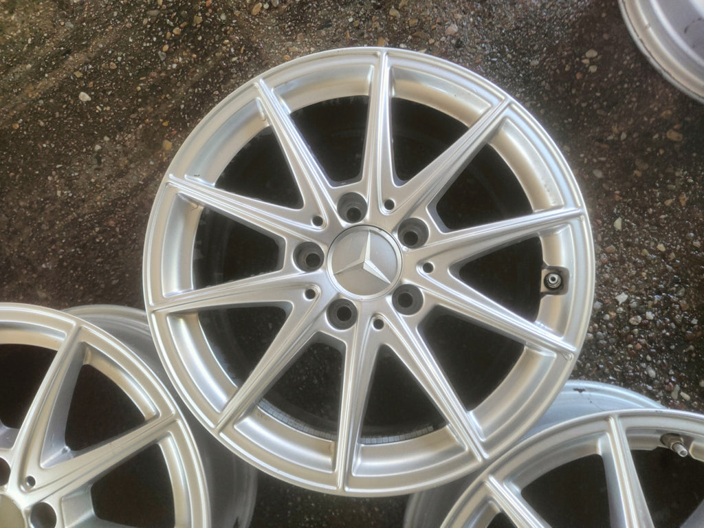 4x Alufelge 16 Zoll 6.5" 5x112 44ET Glanz Silber A1774011100 Mercedes-Benz FEL7674651223oo