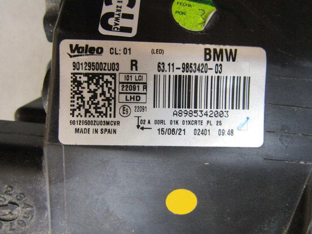 Frontscheinwerfer BMW I3 9853420-03 LED Rechts Scheinwerfer Headlight SCH2329892396dn