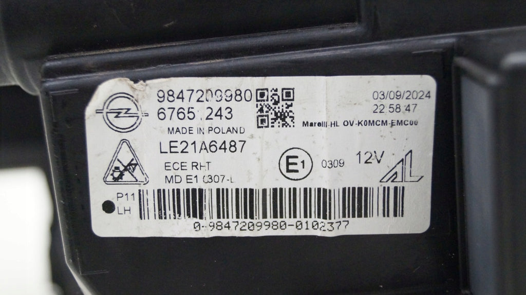 Frontscheinwerfer Opel Zafira Vivaro C 984720998081 LED Links Headlight SCH7077503254ed
