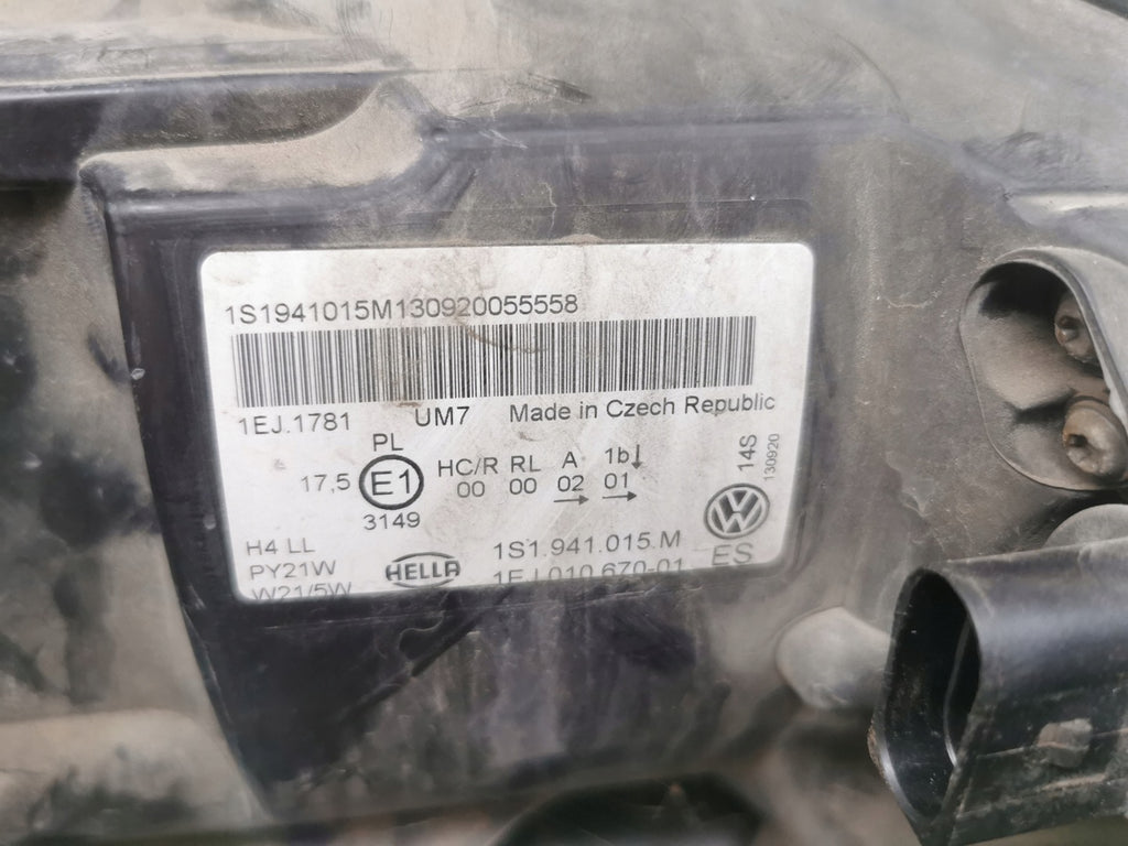 Frontscheinwerfer VW Up 1S1941015M Links Scheinwerfer Headlight