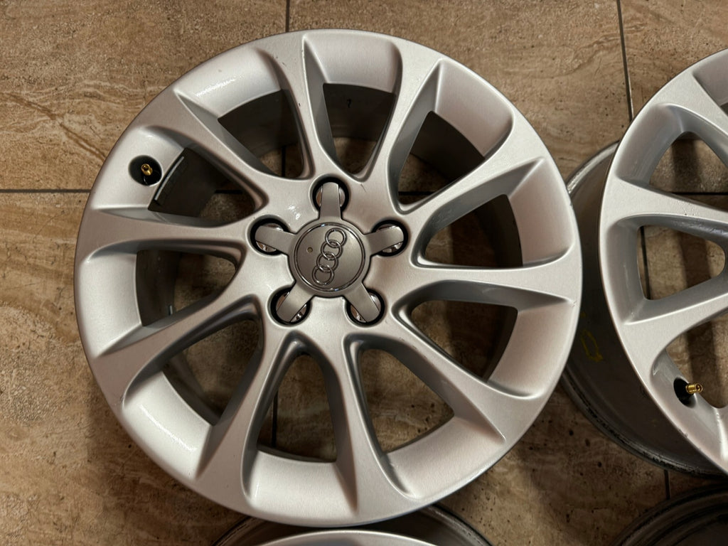4x Alufelge 16 Zoll 6.5" 5x112 46ET Glanz Silber Audi Rim Wheel FEL4195291333xx