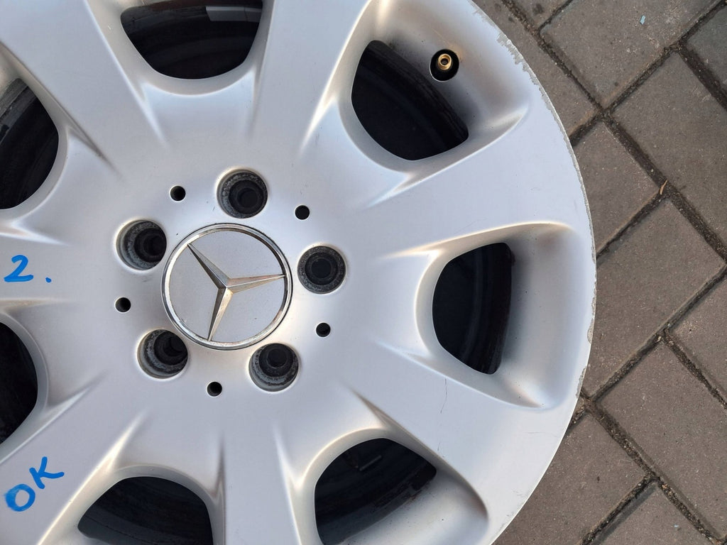 1x Alufelge 16 Zoll 7.0" 5x112 31ET Glanz Grau A2034012802 Mercedes-Benz W203 FEL3560778568sc