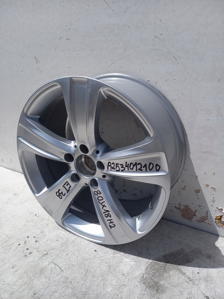 1x Alufelge 18 Zoll 8.0" 5x112 38ET Glanz Silber A2534012100 Mercedes-Benz Glc