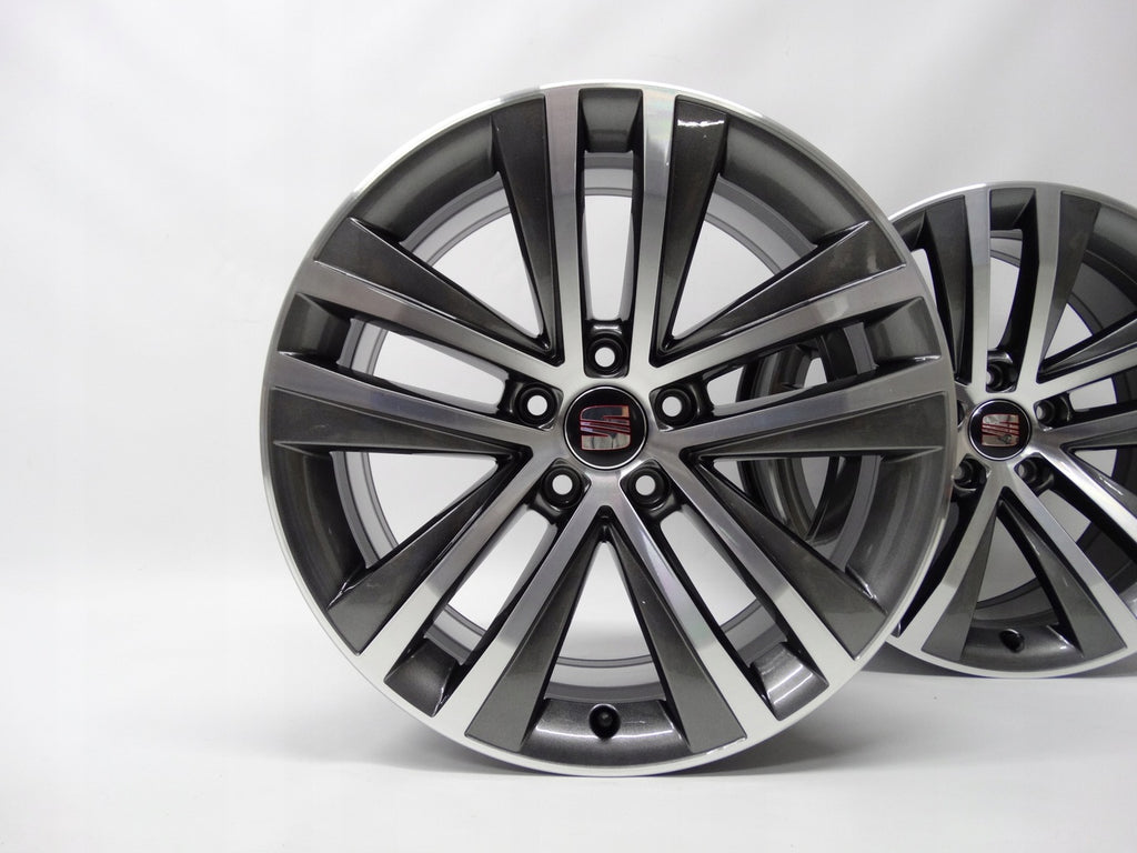 4x Alufelge 18 Zoll 7.5" 5x112 35ET Glanz Graphit 7N0601025F Mg Alhambra Sharan