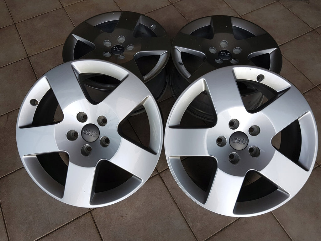 4x Alufelge 17 Zoll 7.5" 5x112 56ET Glanz Silber 8P0601025 Audi A3 Rim Wheel