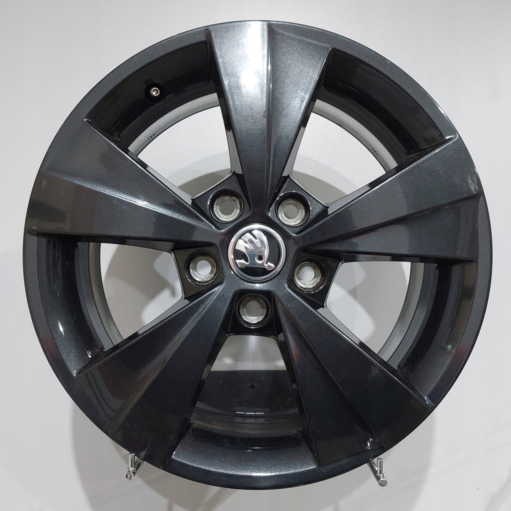 1x Alufelge 16 Zoll 6.5" 5x112 46ET Glanz 5E3601025AA Skoda Rim Wheel FEL2745858296aa