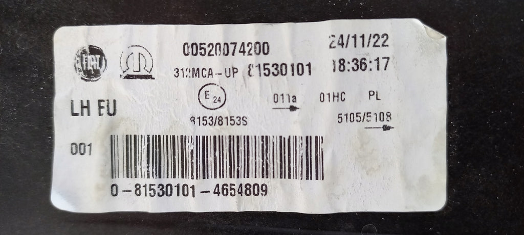 Frontscheinwerfer Fiat 500 81530101 Links Scheinwerfer Headlight SCH7281423049gs