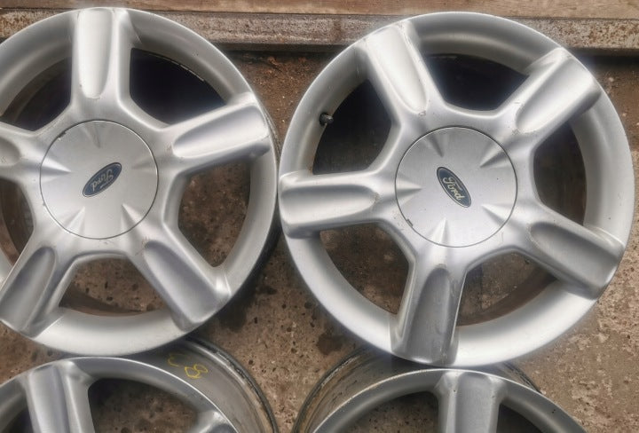 4x Alufelge 16 Zoll 6.0" 4x108 52 5ET Silber Ford I Rim Wheel FEL4717078323kl