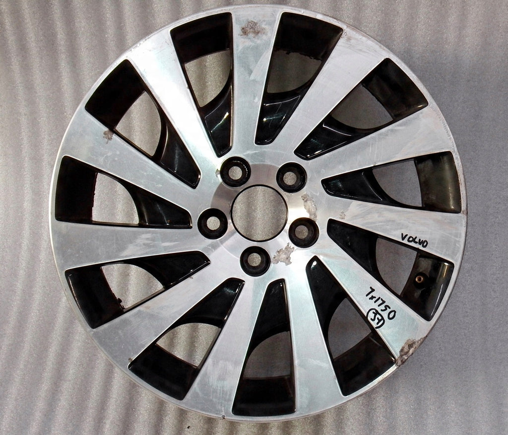 1x Alufelge 17 Zoll 7.5" 5x108 50ET Glanz Schwarz 31362238 Volvo S60 V70 V40
