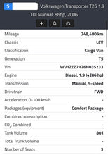 Load image into Gallery viewer, Motor VW Multivan V AXC 1.9 TDI 85PS 63kW 248TKm 2003 Diesel Engine Komplett MOT9174827772kx