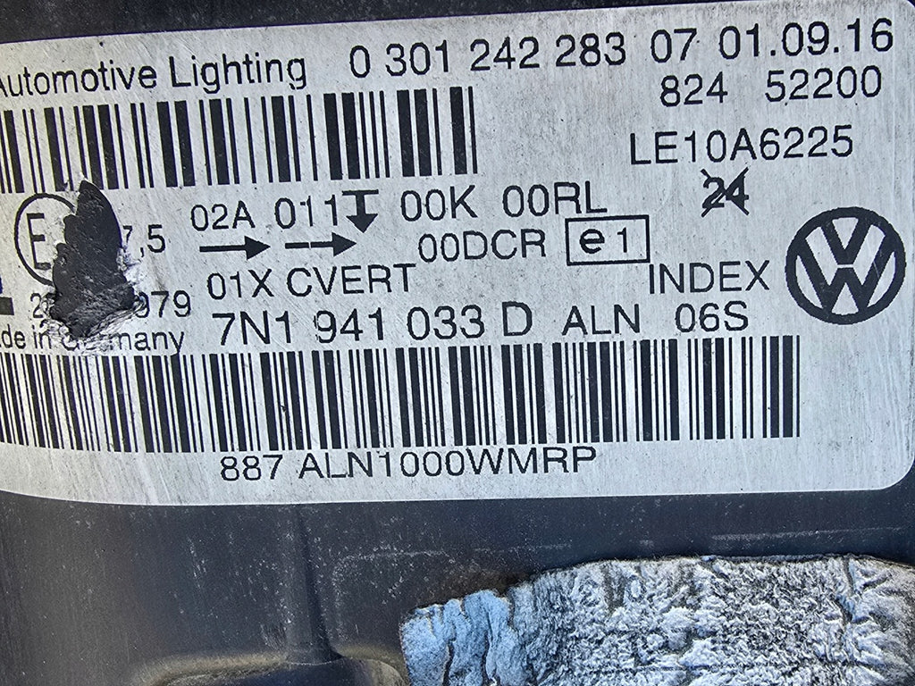 Frontscheinwerfer VW Sharan 7n1 7N1941033D Xenon Links Scheinwerfer Headlight SCH8389502879wv