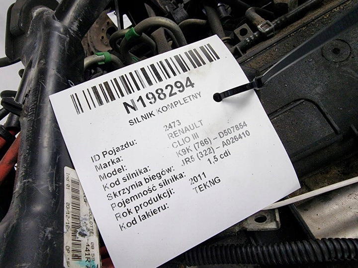 Motor Renault Clio III K9K766 1.5 DCI 86PS 132TKm 2011 Diesel Engine Komplett MOT6113963982db