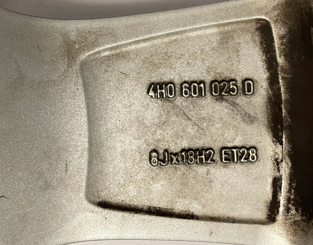 1x Alufelge 18 Zoll 8.0" 5x112 28ET Glanz Silber 4H0601025D Audi A8 Rim Wheel FEL5714275499ci