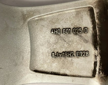 Load image into Gallery viewer, 1x Alufelge 18 Zoll 8.0" 5x112 28ET Glanz Silber 4H0601025D Audi A8 Rim Wheel FEL5714275499ci