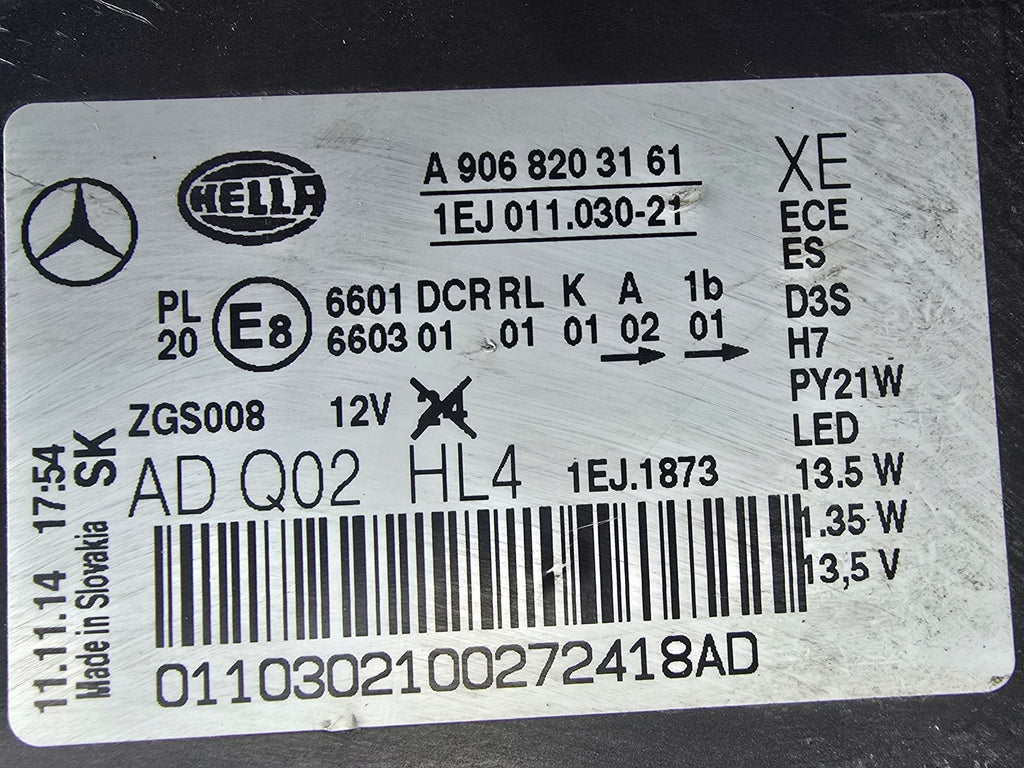 Frontscheinwerfer Mercedes-Benz Sprinter A9068203161 Bi-Xenon Links Headlight