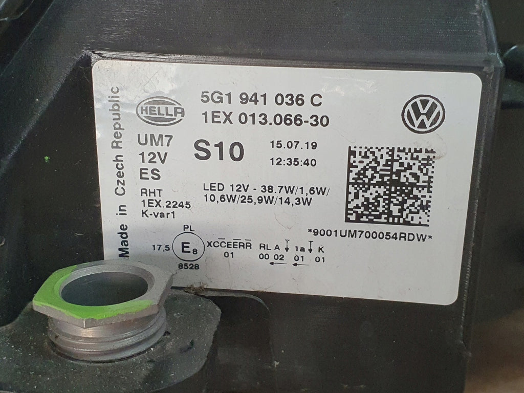 Frontscheinwerfer VW Golf 5G1941036C Full LED Rechts Scheinwerfer Headlight SCH5525986925ma