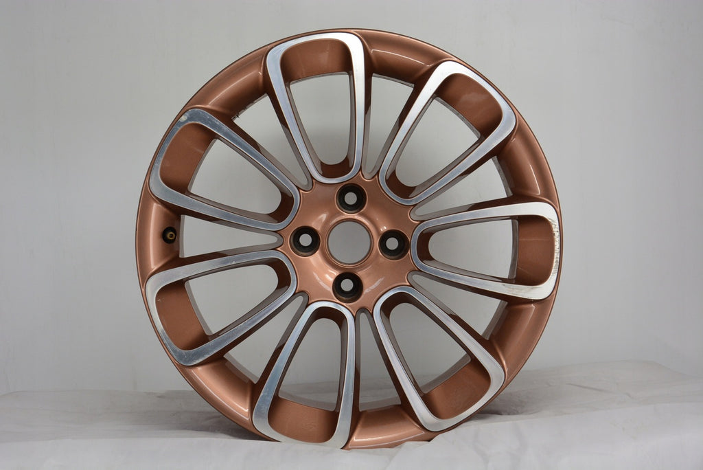 1x Alufelge 17 Zoll 7.0" 4x100 44ET Glanz Braun Opel Rim Wheel