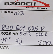 Laden Sie das Bild in den Galerie-Viewer, 4x Alufelge 17 Zoll 7.0" 5x112 42ET Glanz Silber 8W0601025 Audi A4 B8 Rim Wheel FEL8840546235zk