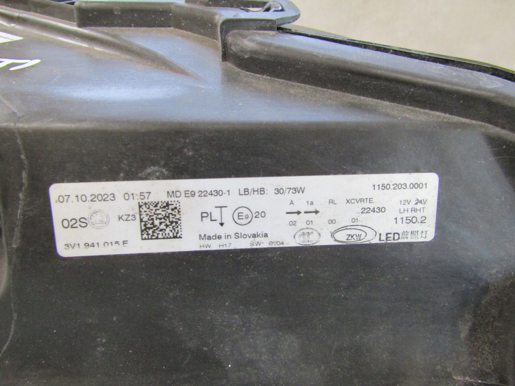 Frontscheinwerfer Skoda Superb III 3V1941015E LED Links Scheinwerfer Headlight
