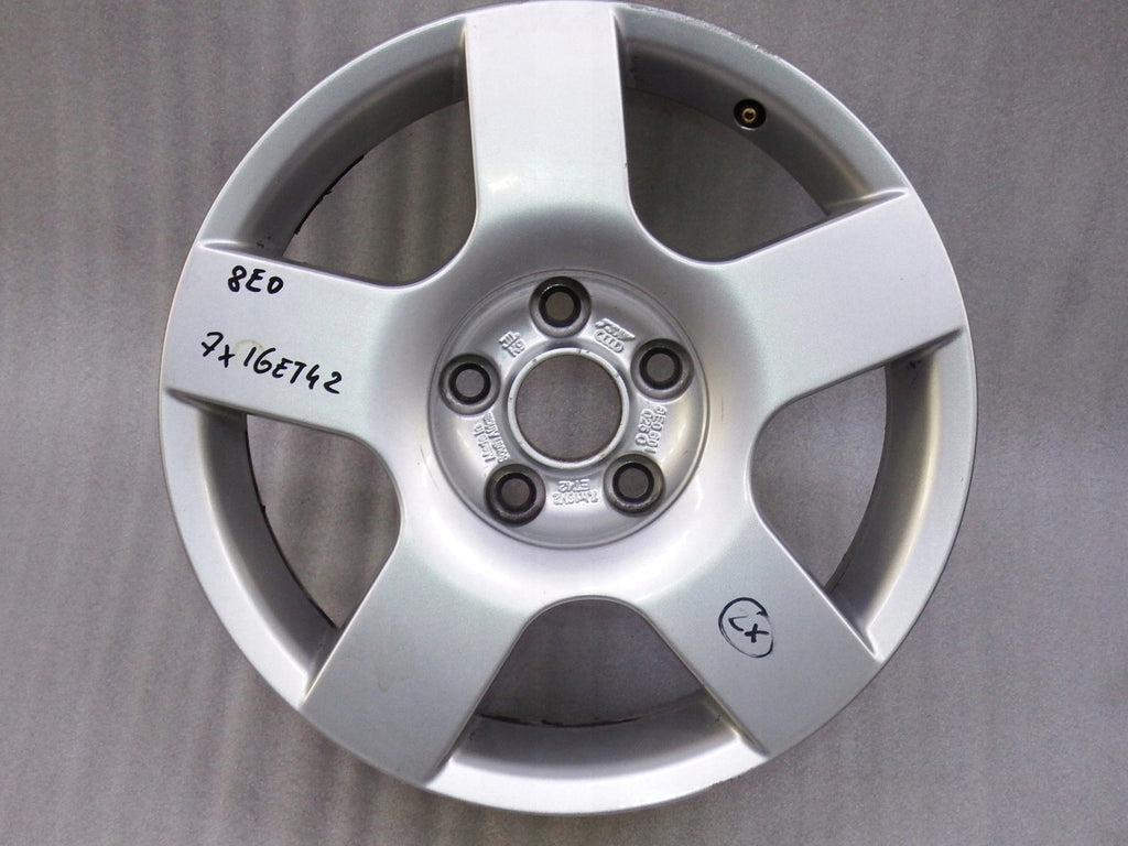 1x Alufelge 16 Zoll 7.0" 5x112 42ET Glanz Silber 8E0601025C Audi A4 B6 Rim Wheel