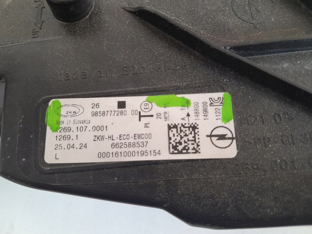 Frontscheinwerfer Opel Astra L 9858777280 Links Scheinwerfer Headlight SCH3909501957hk
