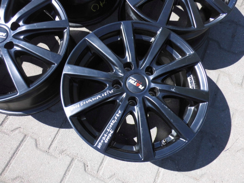 4x Alufelge 16 Zoll 7.0" 5x114.3 45ET Matt Schwarz Honda Civic I Accord FEL3055497557ge