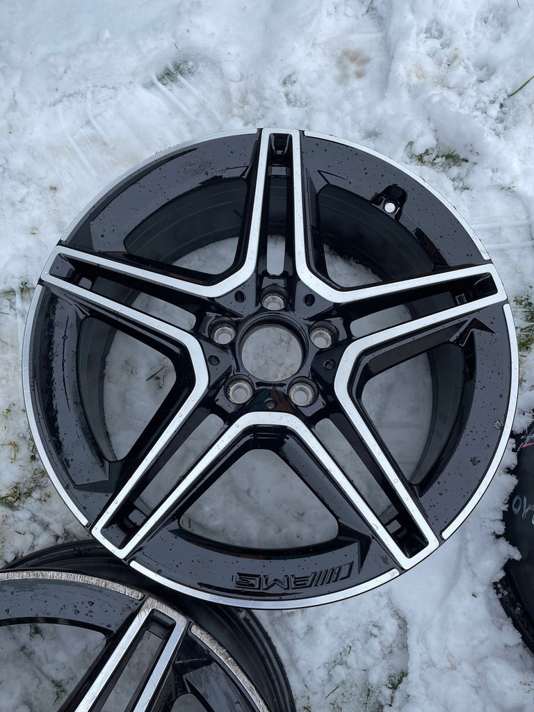 4x Alufelge 18 Zoll 7.5" 5x112 49ET Glanz Schwarz A1774011500 Mercedes-Benz