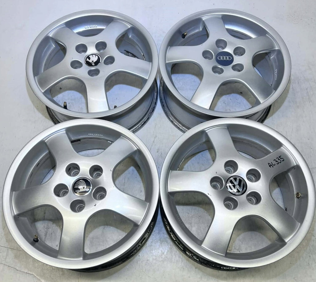 4x Alufelge 16 Zoll 7.0" 5x112 48ET Glanz Silber KBA45563 Rim Wheel FEL4251566719ql