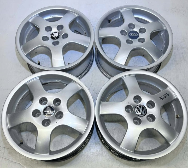 4x Alufelge 16 Zoll 7.0" 5x112 48ET Glanz Silber KBA45563 Rim Wheel FEL4251566719ql