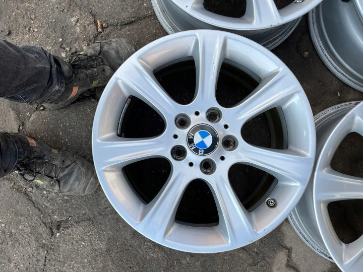 4x Alufelge 17 Zoll 7.5" 5x120 37ET Glanz Silber 6796243 BMW E91 F30 E90 F31 FEL8502338237zf