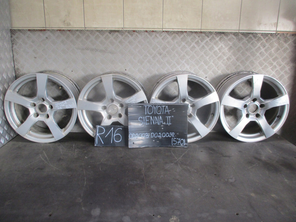 4x Alufelge 16 Zoll 7.0" 5x114.3 Toyota Sienna Rim Wheel FEL6035005730hs