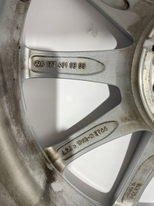 4x Alufelge 17 Zoll 6.5" 5x112 44ET Glanz Silber A1774010300 Mercedes-Benz FEL8802136106eb