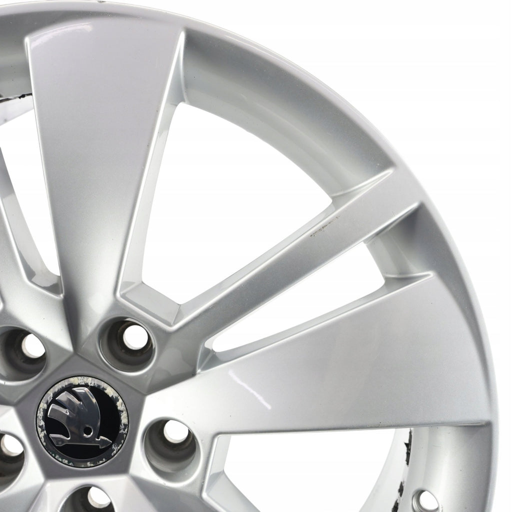 1x Alufelge 18 Zoll 8.0" 5x112 44ET Glanz Silber 3V0601025F Skoda Superb FEL9150671695pq