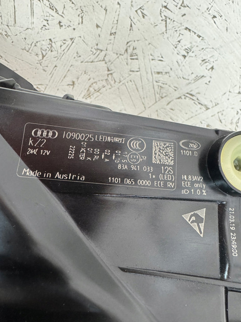 Frontscheinwerfer Audi Q3 83A941033 Full LED Links Scheinwerfer Headlight SCH8323650255kw