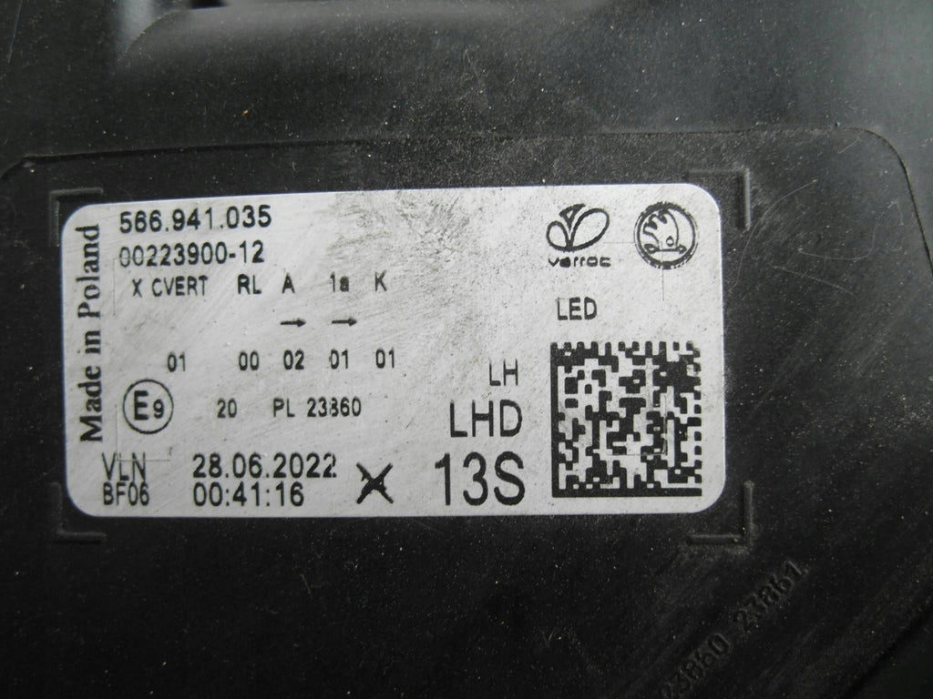 Frontscheinwerfer Skoda Kodiaq 566941035 Links Scheinwerfer Headlight SCH8011069758ij