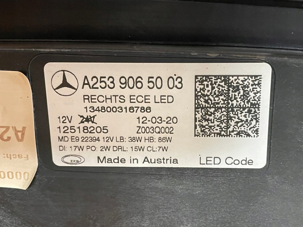 Frontscheinwerfer Mercedes-Benz Glc A2539065003 LED Rechts Headlight SCH3816172160wr