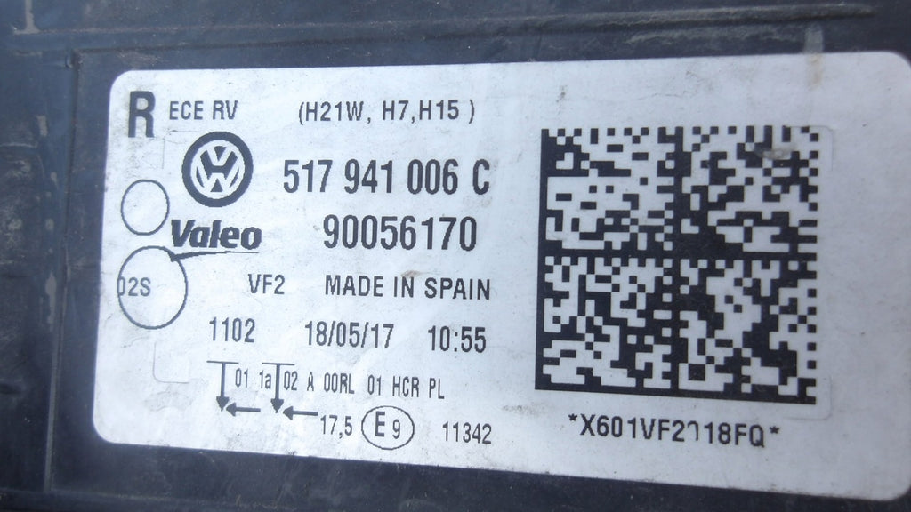 Frontscheinwerfer VW Golf VII Sportsvan 517941006C Rechts Scheinwerfer Headlight SCH2520065371tu