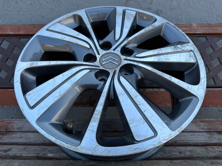 1x Alufelge 17 Zoll 7.0" 5x108 50ET Glanz Graphit 9677090377 Citroën C4 III Mg FEL3695019550qs
