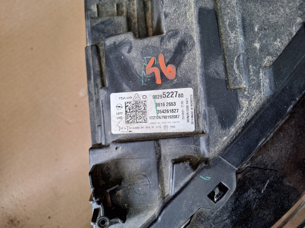 Frontscheinwerfer Opel Corsa F 9829522780 LED Links Scheinwerfer Headlight SCH3938125305re