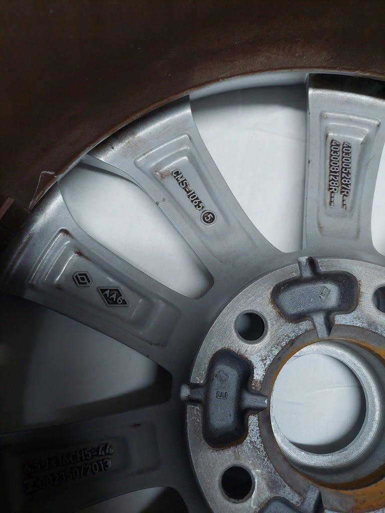 1x Alufelge 16 Zoll 6.5" 4x100 44ET Glanz Silber 403005287 Renault Megane Clio FEL6958303553pi