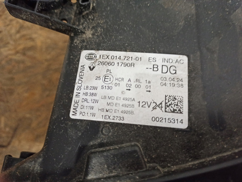 Frontscheinwerfer Renault Trafic 1EX01472101 LED Links Scheinwerfer Headlight SCH9621640547ks