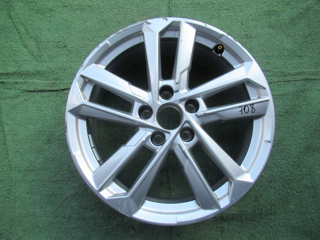 1x Alufelge 17 Zoll 6.5" 5x112 43ET Glanz Silber 8Y0601025 Audi A3 Rim Wheel