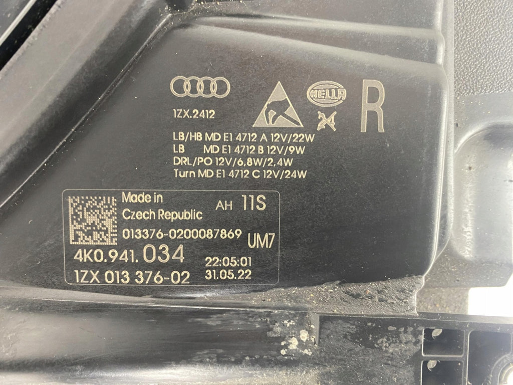 Frontscheinwerfer Audi A6 C8 4KO941034 LED Rechts Scheinwerfer Headlight SCH3796274017rt