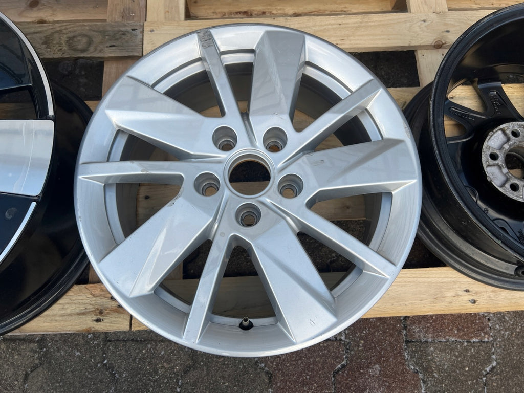 1x Alufelge 16 Zoll 6.5" 5x112 Glanz 2K7601025 VW Caddy I Rim Wheel FEL1138905776ok