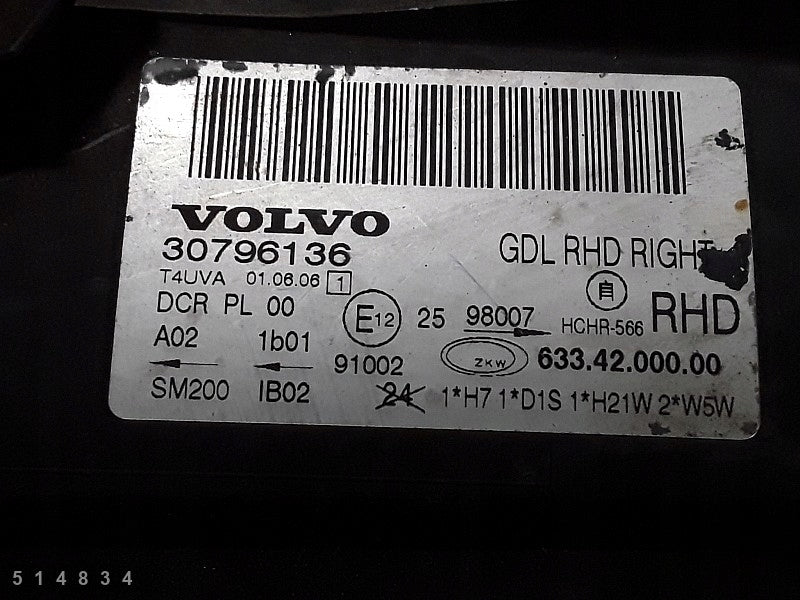 Frontscheinwerfer Volvo S80 30796136 Rechts Scheinwerfer Headlight SCH3685292233pd