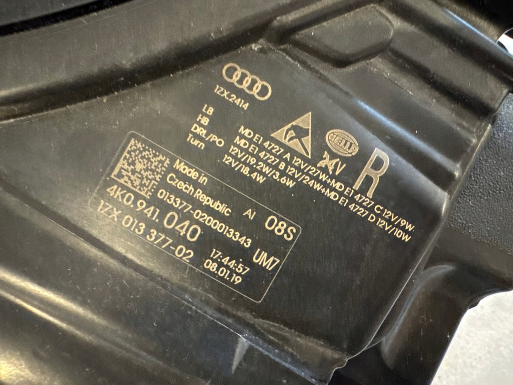 Frontscheinwerfer Audi A6 C8 4K0941040 Full LED Rechts Scheinwerfer Headlight SCH3169531289kj