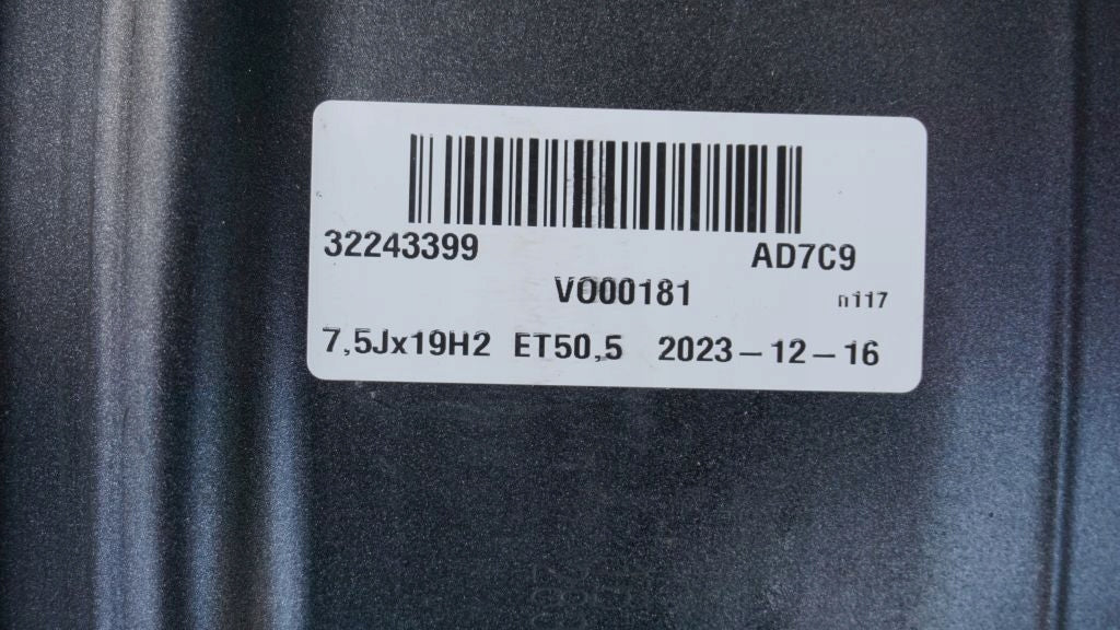 1x Alufelge 19 Zoll 7.5" 5x108 50 5ET 32243399 Volvo V60 Xc90 S60 Rim Wheel FEL6143270800uu